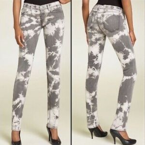 J BRAND Low Rise Pencil Leg Jeans Cult Tie Dye 27